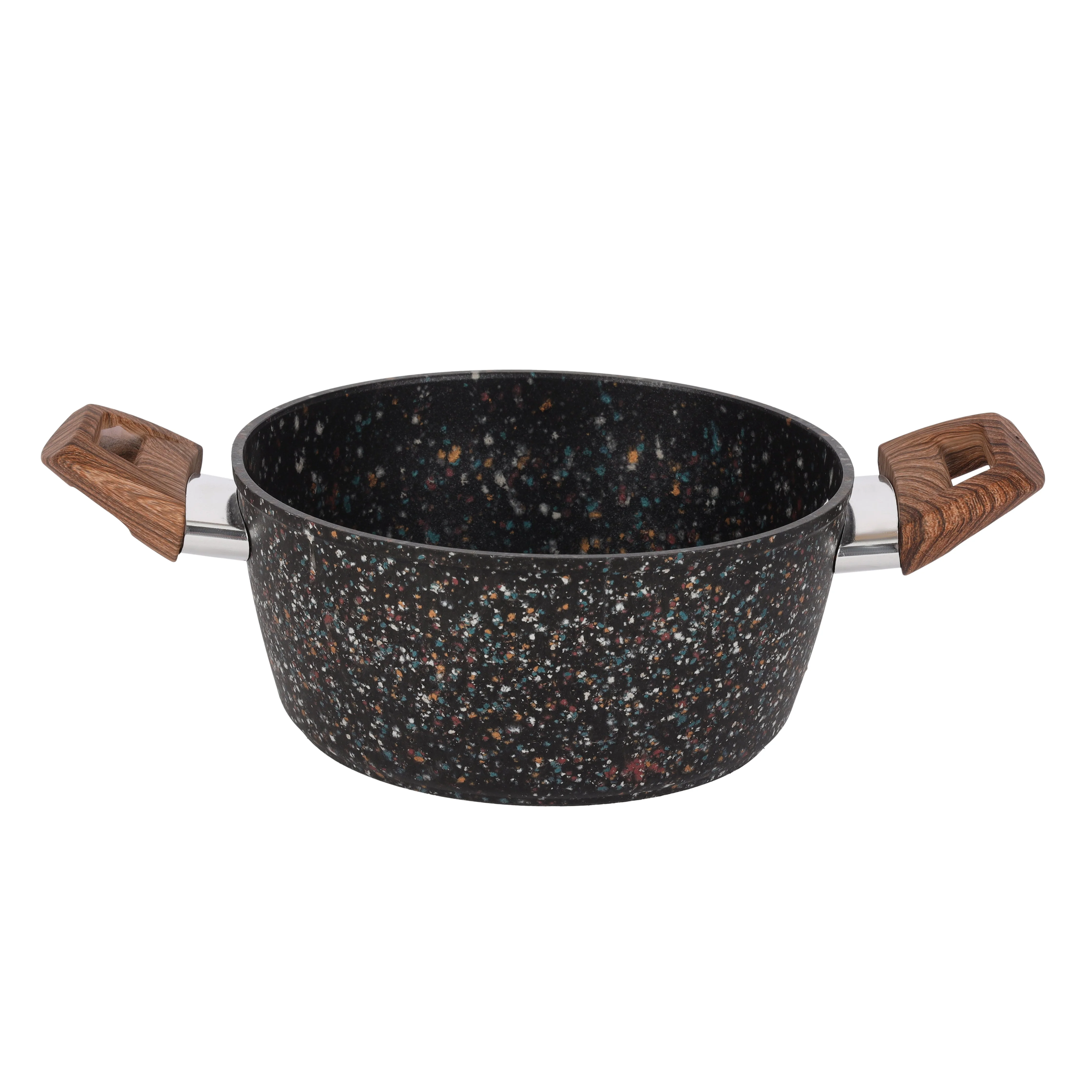 Royalford RF12015 20cm Forged Aluminium Casserole | Multistone Granite Non-Stick Coating | Induction Compatible Bottom |Tempered Glass Lid with wide steel frame - Image 3