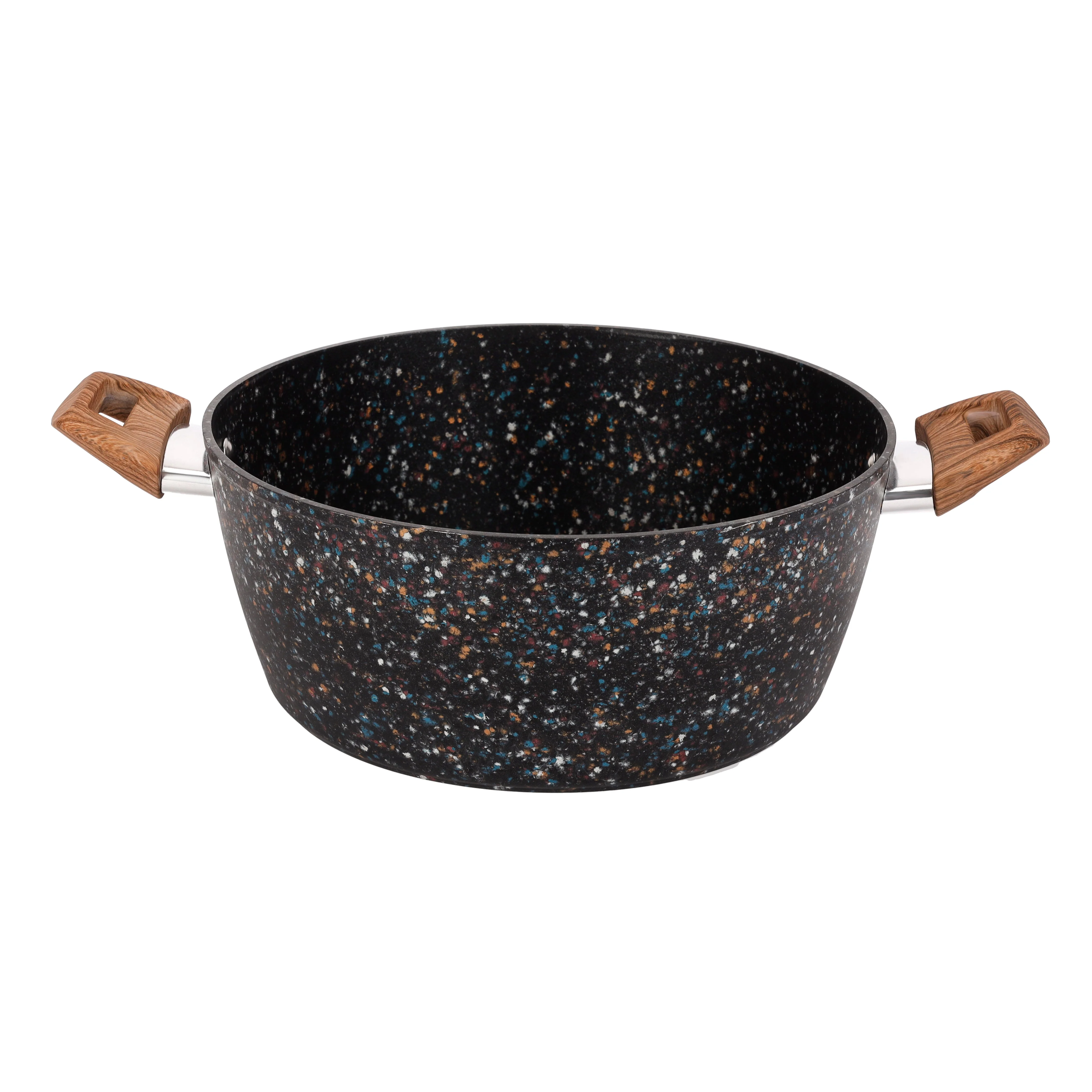 Royalford RF12017 26cm forged aluminium casserole | multistone granite non-stick coating, extra-thick induction base, tempered glass lid and soft-touch handles. - Image 3