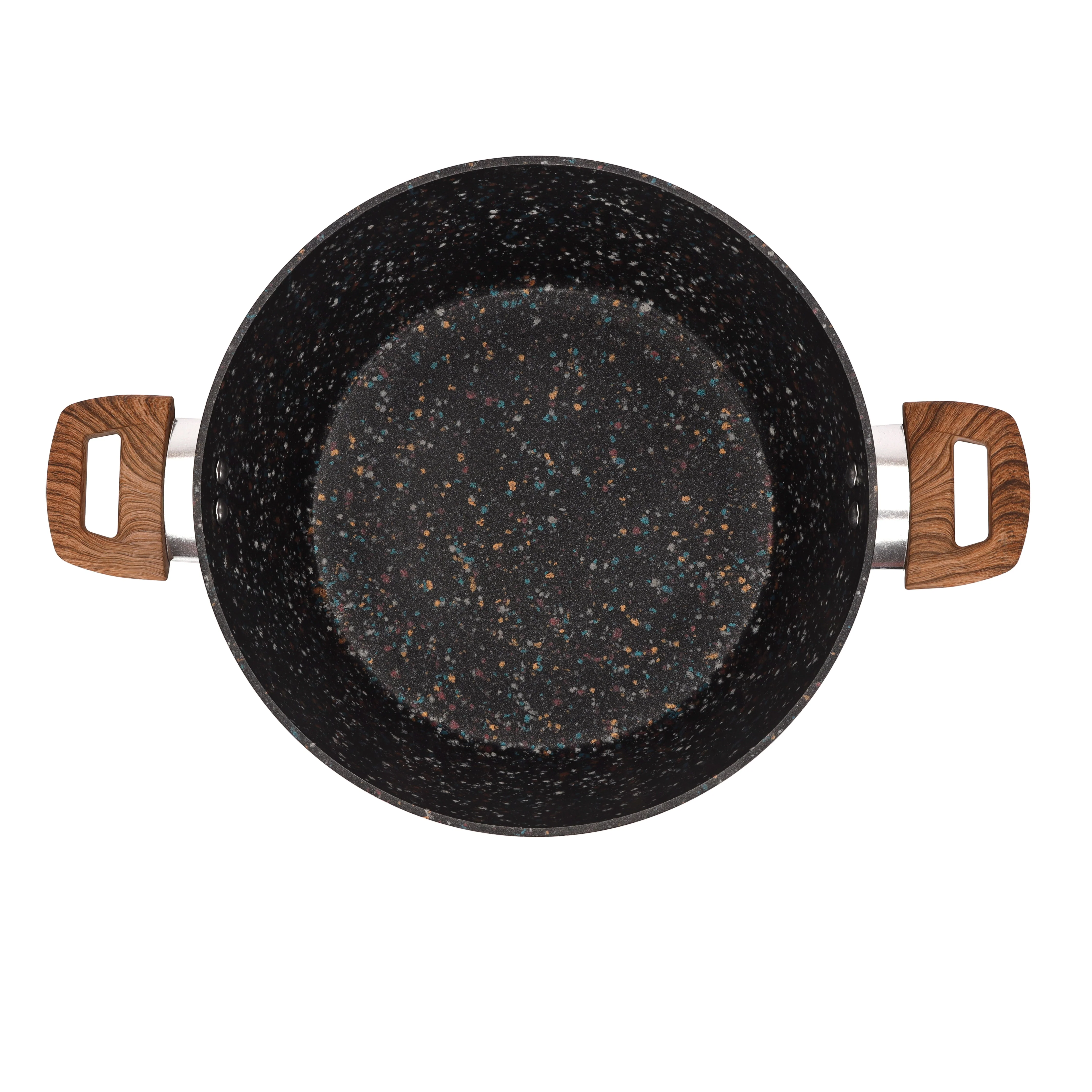 Royalford RF12017 26cm forged aluminium casserole | multistone granite non-stick coating, extra-thick induction base, tempered glass lid and soft-touch handles. - Image 4