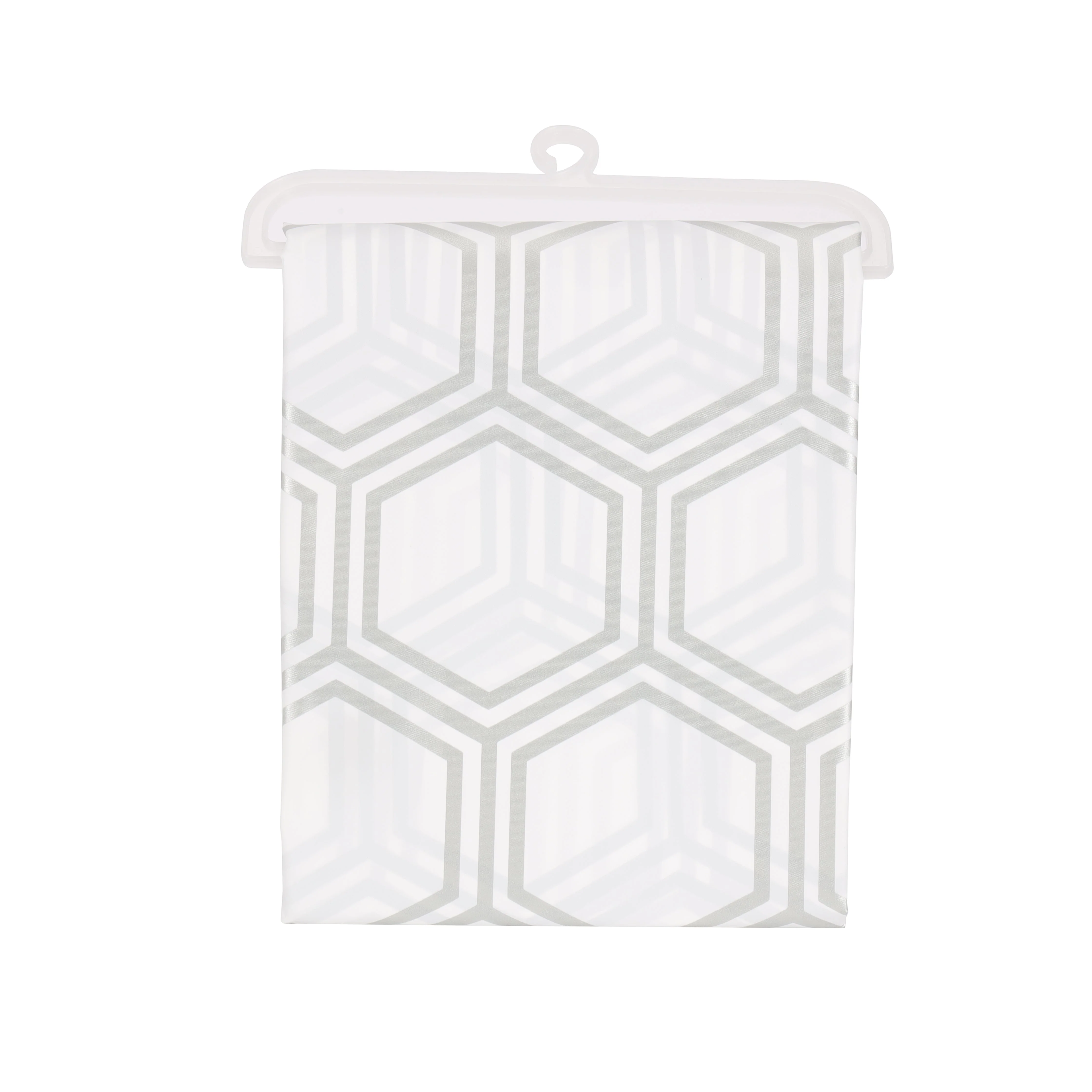 Royalford RF12450 PEVA shower curtain 180x180cm| water-repellent, quick-drying and machine washable| odourless and chlorine-free curtain ideal for modern bathrooms|