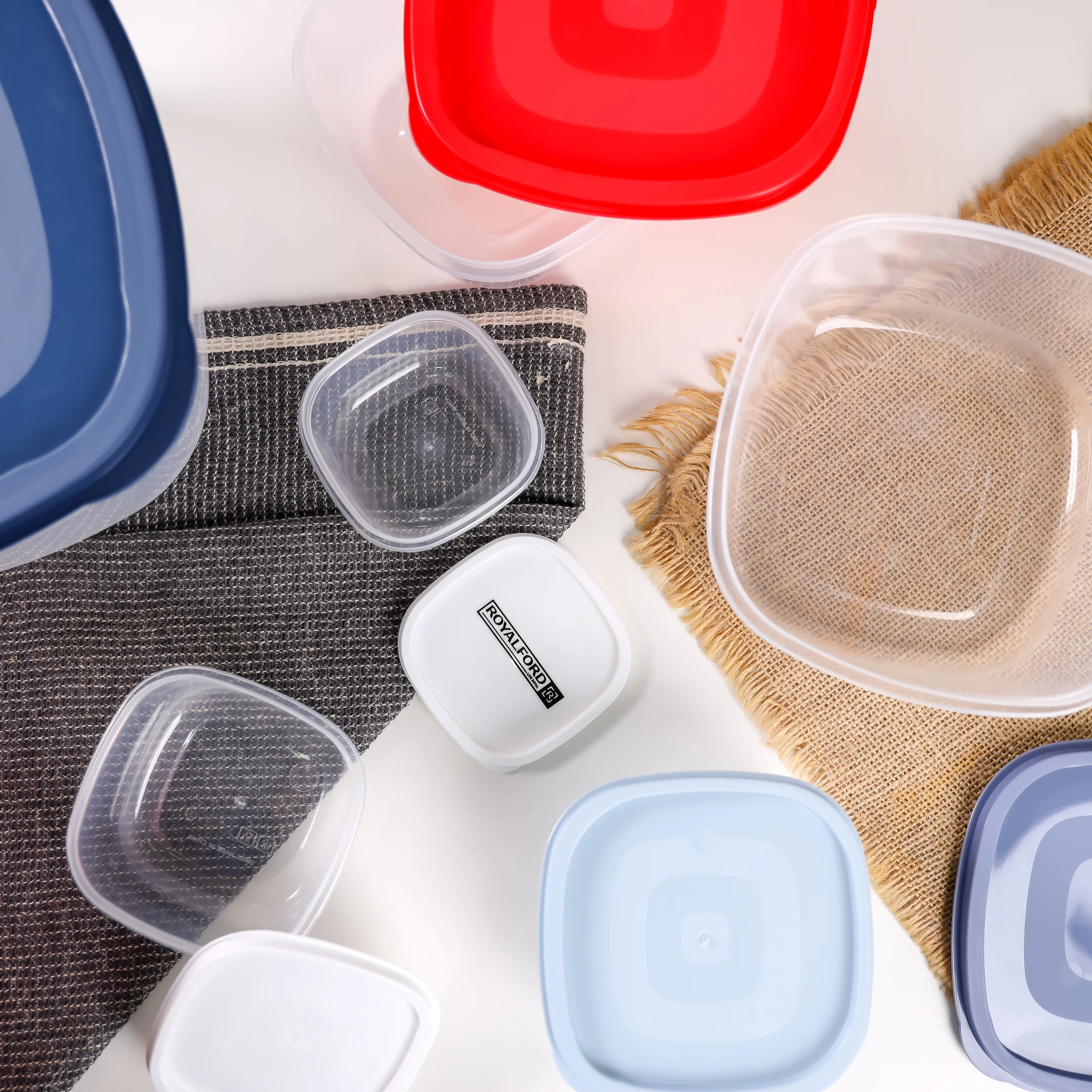 Royalford RF12485 7PC storage box set| BPA free material with airtight lids, freezer & dishwasher safe design| see-through containers & multiple sizes for food storage| - Image 3