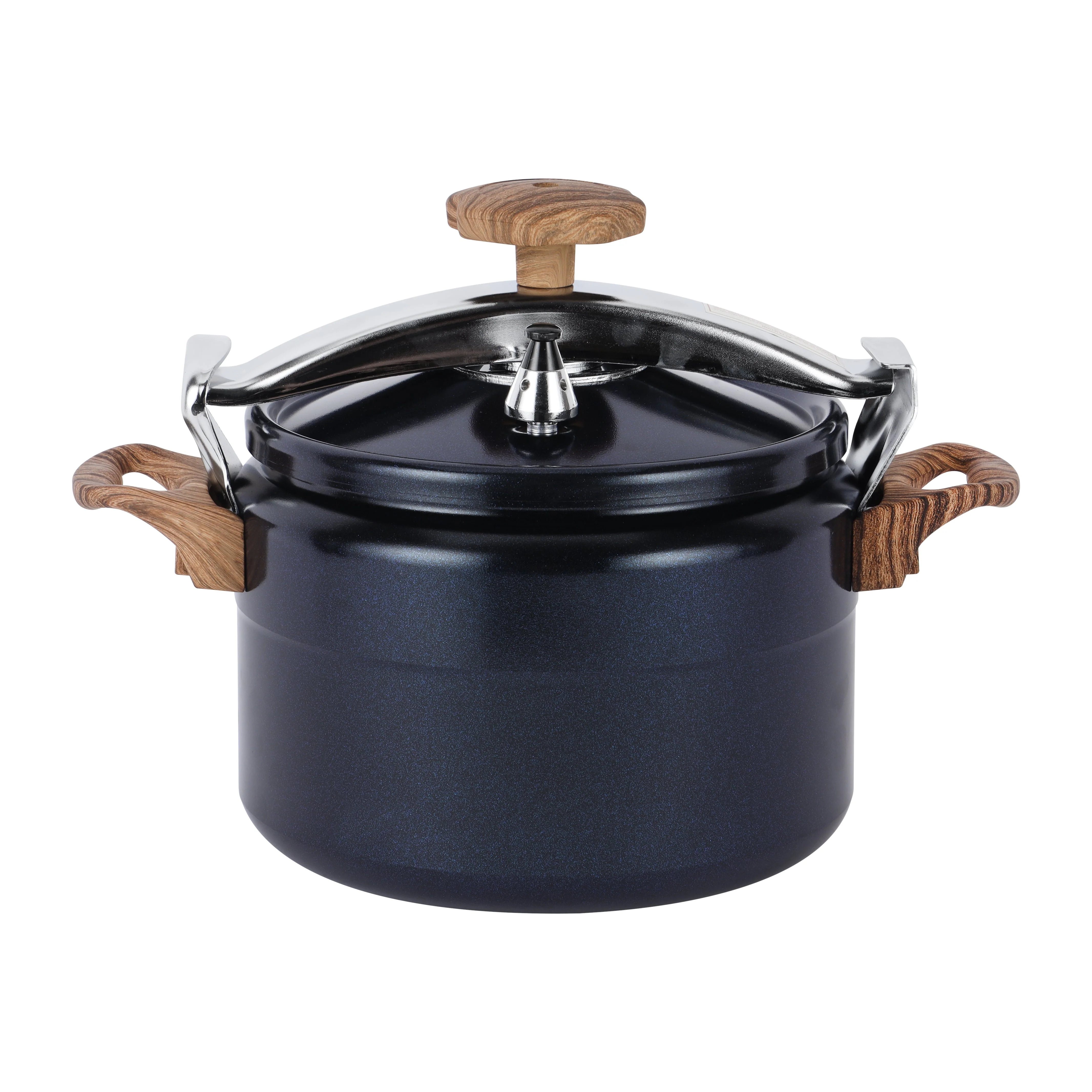 Royalford RF12663 Blueberry 7L Induction Base Pressure Cooker | Ceramic Non-Stick Interior | Extra Thick Three-Ply Base and 5 Years Warranty | Perfect for Family Cooking