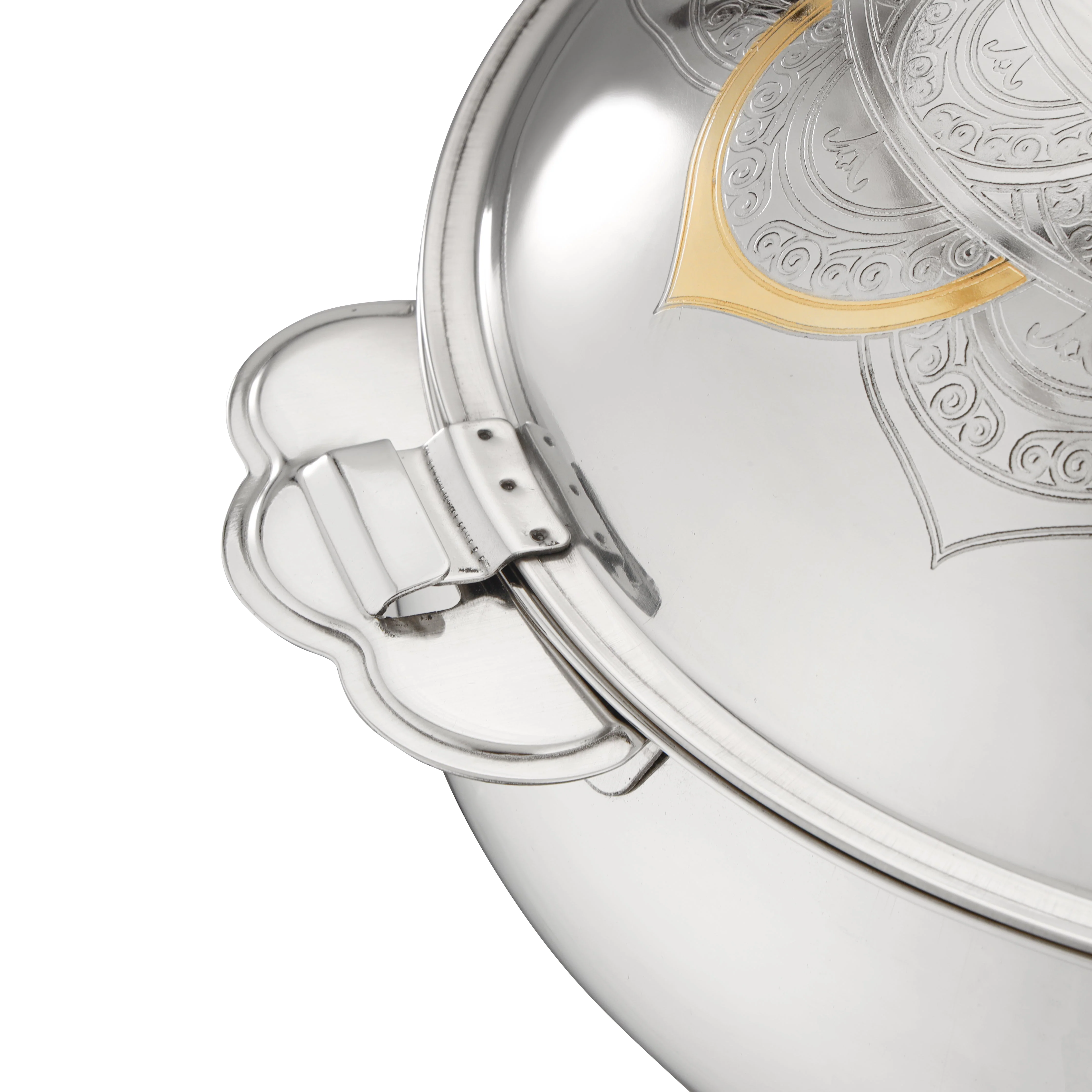 Royalford RF12716 Tuffah Stainless Steel Hot Pot 3500ml | Double Wall Vacuum Insulated Food Warmer | Secure Twist Lock Lid| Convenient Handles & Elegant Serving Design - Image 6