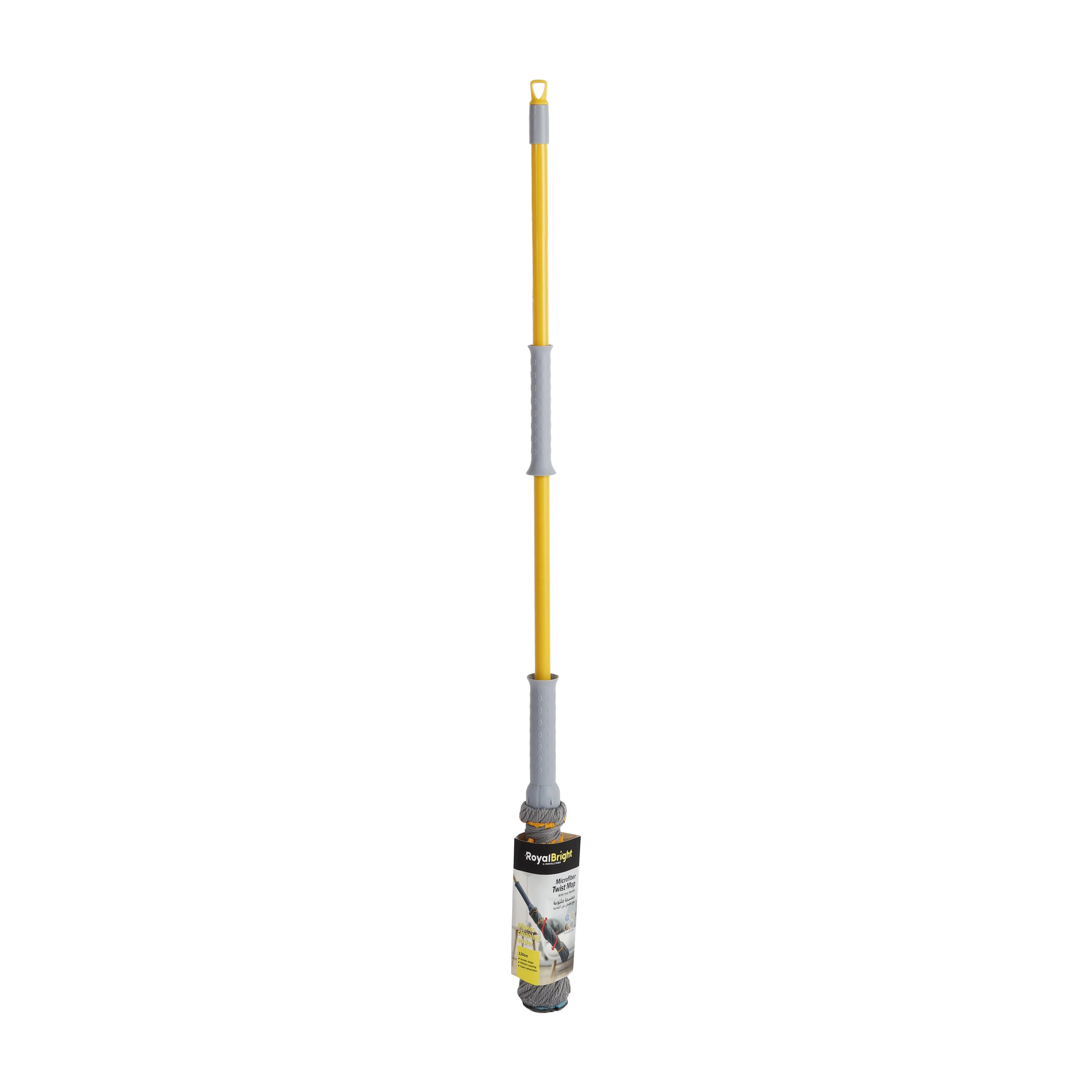 Royalford RF12782 Twist Mop with Iron Handle | Microfiber Self-Wringing Floor Mop 128cm Long Handle | Fast Dehydration System | Heavy Duty Cleaning for All Floor Types - Image 2