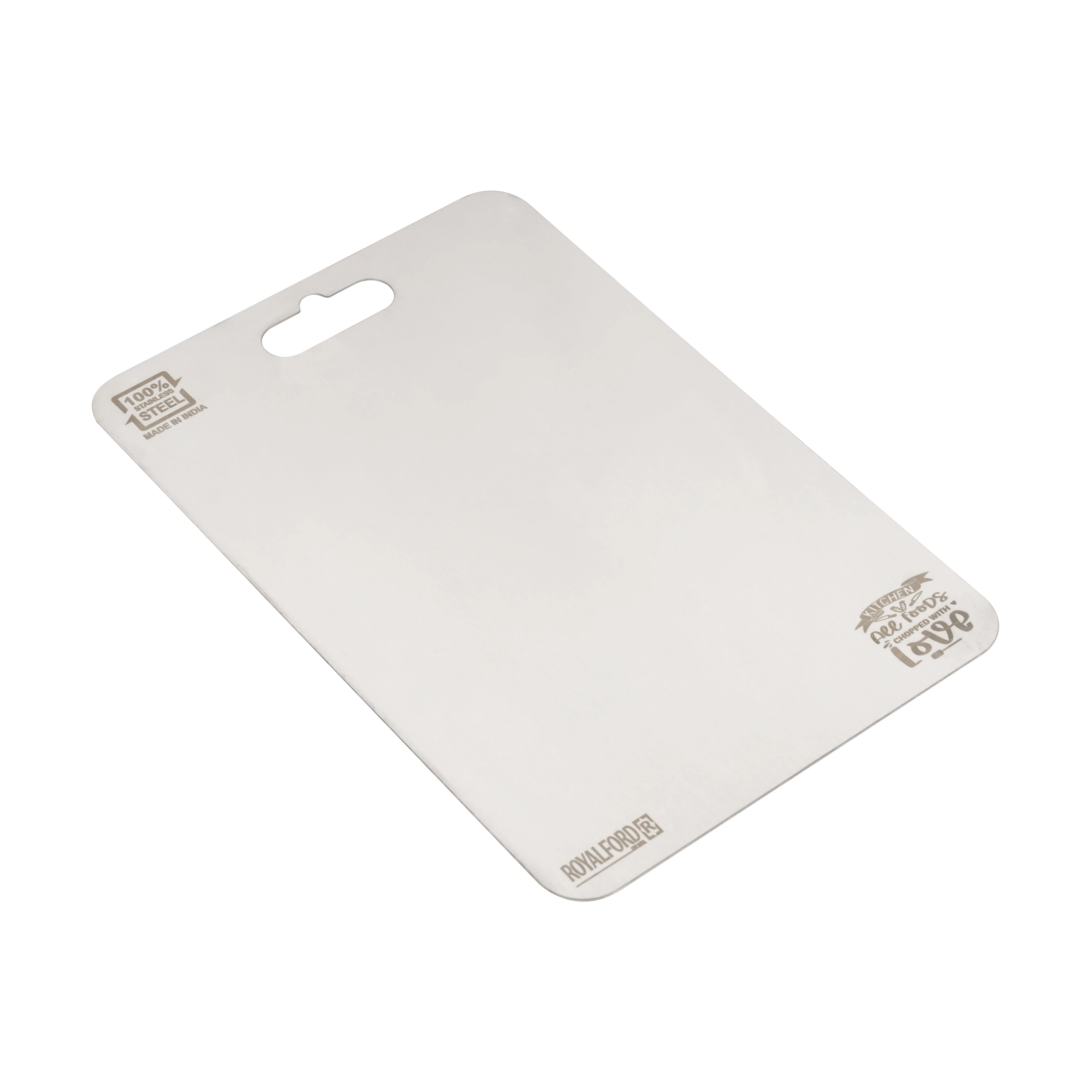 Royalford RF12901 Stainless Steel Chopping Board |Food Grade, BPA Free | Scratch Resistant | Durable | Easy to Clean Cutting Board for Hygienic Kitchen Food Preparation - Image 2