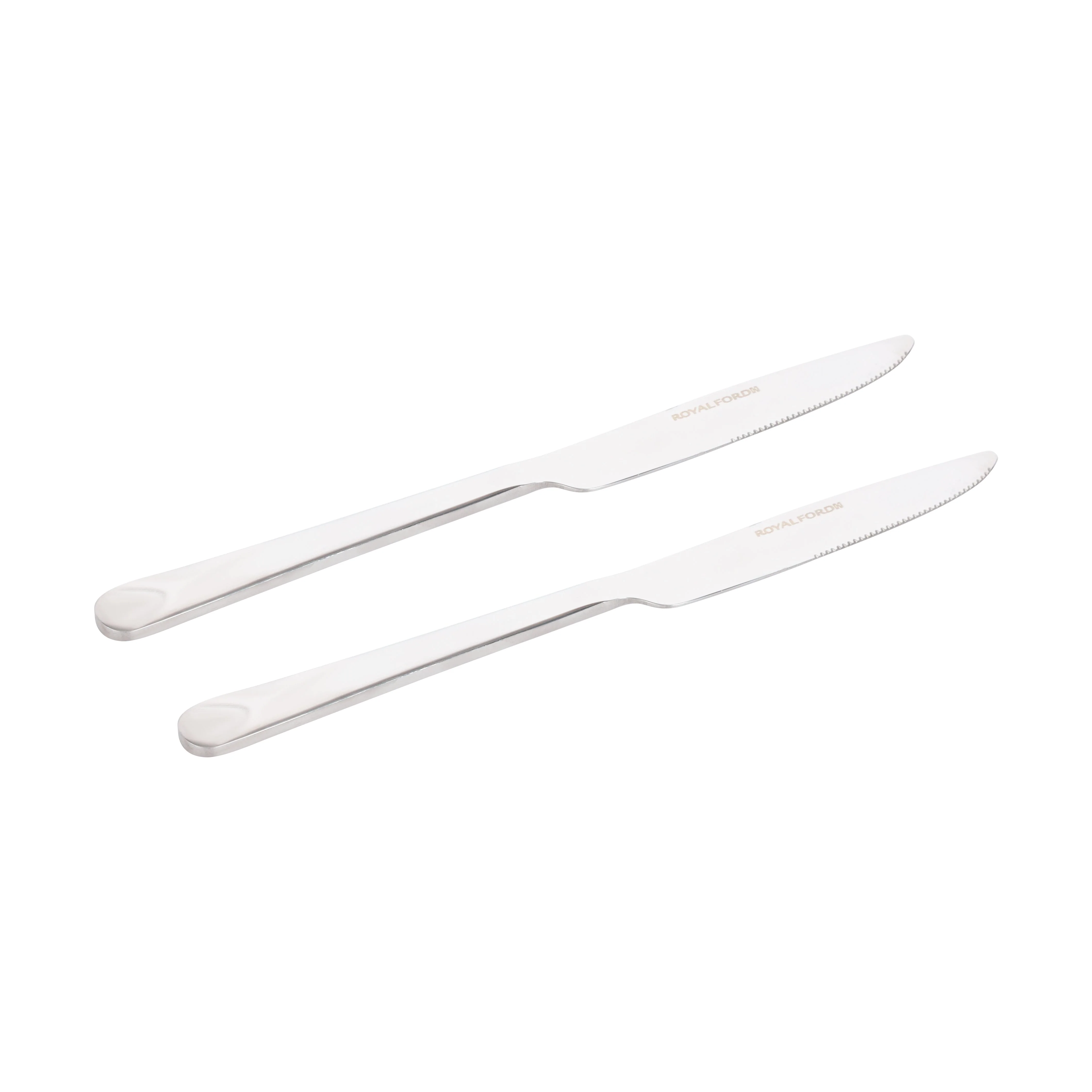 Royalford RF4188 TK 2PCS table knife set| durable stainless steel with sharp serrated edges| ergonomic handles & ideal for cutting meat, vegetables for daily use| - Image 3