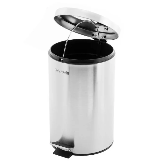 Royalford RF5125 5L Kitchen Pedal Trash Bin | Stainless Steel Rubbish Bin with Soft Close Lid, Foot Pedal, Flat Lid & Strong Plastic Inner Bucket | Fingerprint Proof & Rust Resistant |Odor Free & Hygienic - Image 6