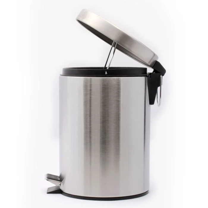 Royalford RF5125 5L Kitchen Pedal Trash Bin | Stainless Steel Rubbish Bin with Soft Close Lid, Foot Pedal, Flat Lid & Strong Plastic Inner Bucket | Fingerprint Proof & Rust Resistant |Odor Free & Hygienic - Image 8
