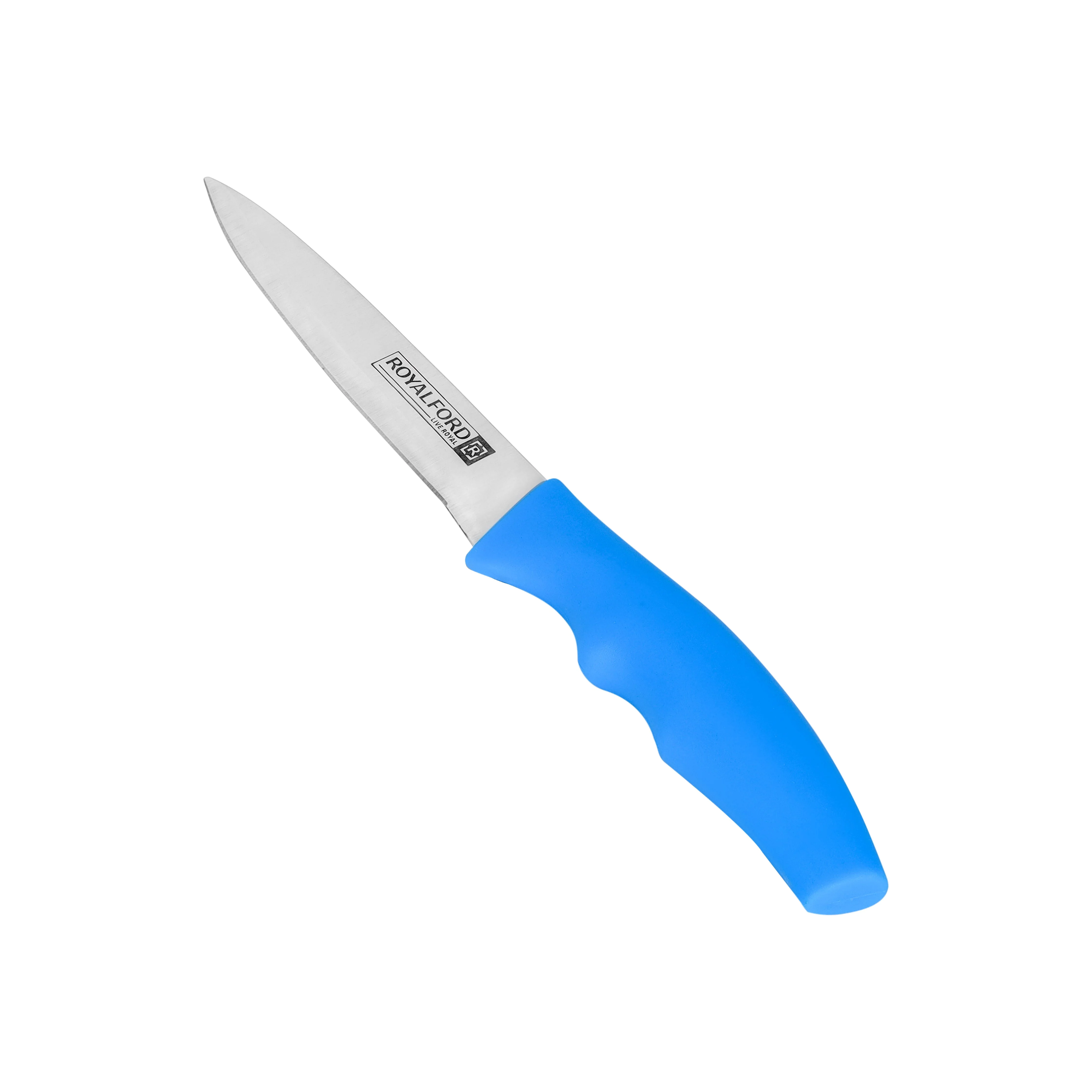 Royalford RF5387 Utility Knife Set | 3 Pieces Stainless Steel Kitchen Knives with Ergonomic Non-Slip Handles | Multipurpose Cutting Knives for Fruits, Vegetables & Meat - Image 3