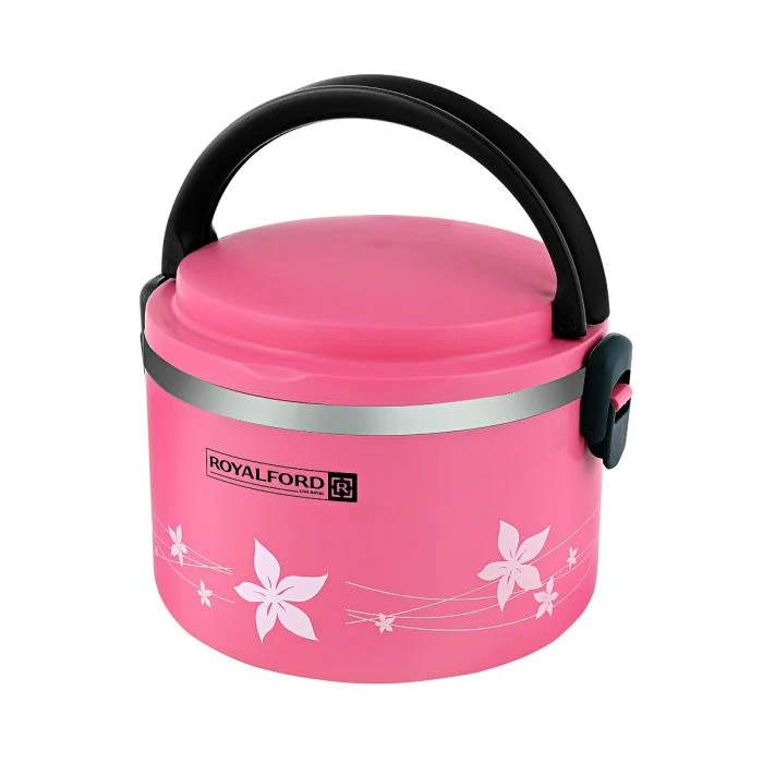 Royalford RF5651 1L Lunch Box - Leak-Proof & Airtight Lid Food Storage Container - High-Quality Stainless Steel Inner, Durable, Non-Toxic and Extended Fastening Lid Design - Portable & Dishwasher Safe - Image 4