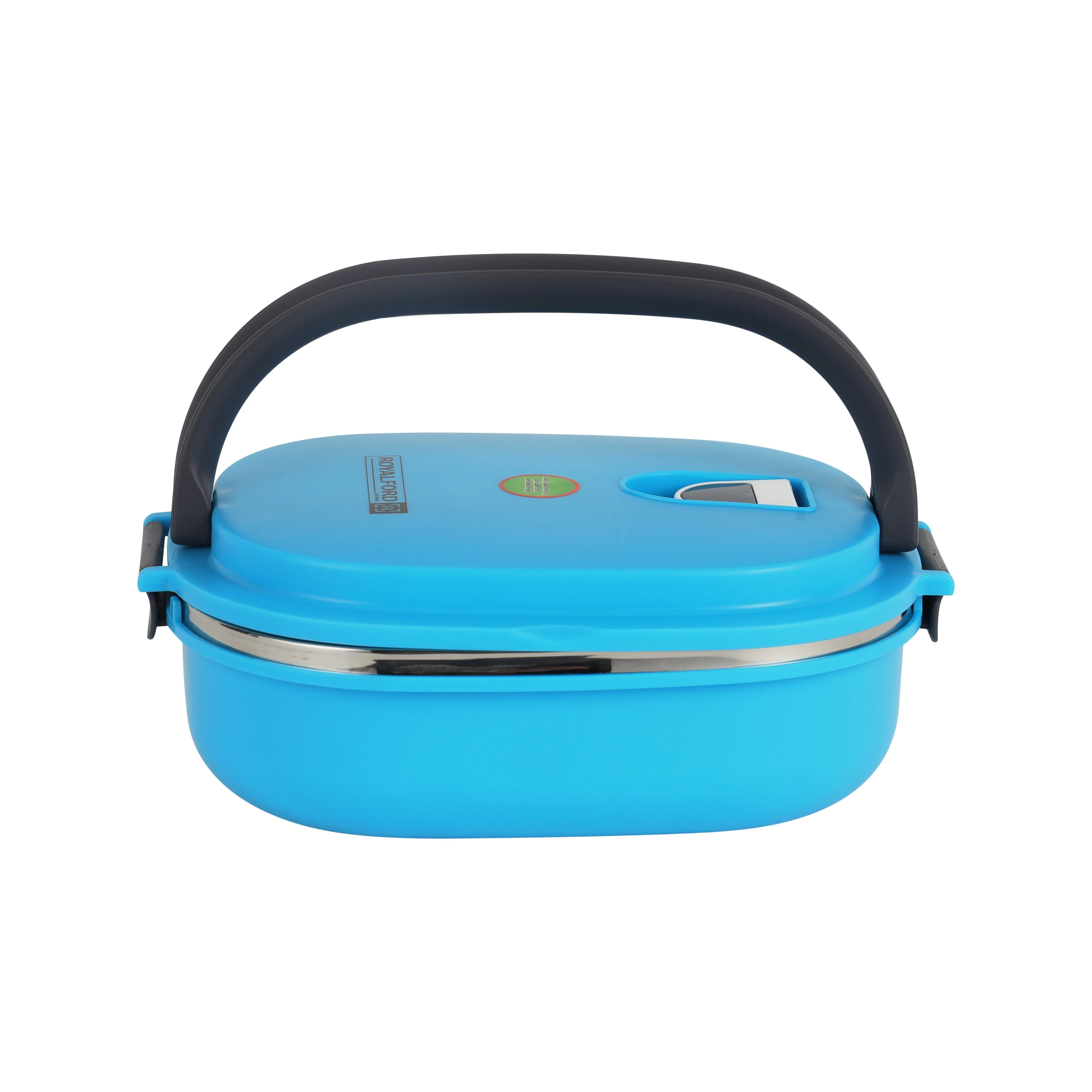 Royalford RF5652GR 0.9L Stainless Steel Lunch Box | BPA Free Insulated Food Container | Secure Lock Lid | Leak-Resistant Design & Durable Outer Body | Easy to clean - Image 2