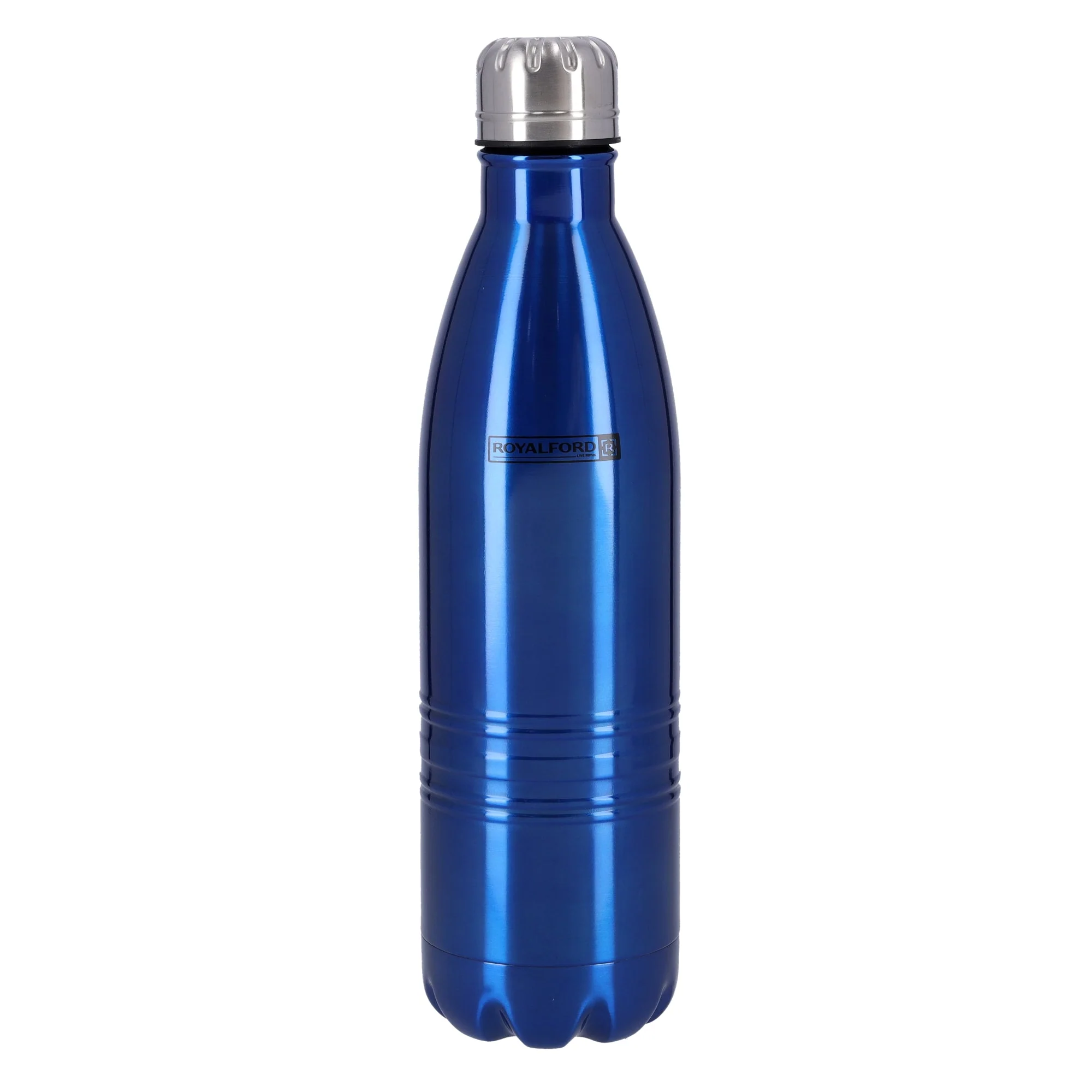 Royalford RF5770BL Stainless Steel Vacuum Bottle 750ml | Double Wall Hot & Cold Insulated Water Bottle with Leak-Resistant Lid | Perfect for Office, Travel & Daily Use