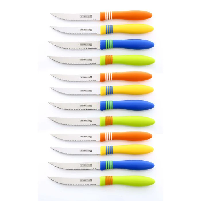 Royalford RF5877 Stainless Steel Fruit Knife Set (12 pcs) - Stainless Steel Razor Sharp Blades - Ultra Sharp Cooking Knives, Perfect for Carving & Chopping - Best Kitchen Gift for Cooking Lovers & Chefs - Image 7