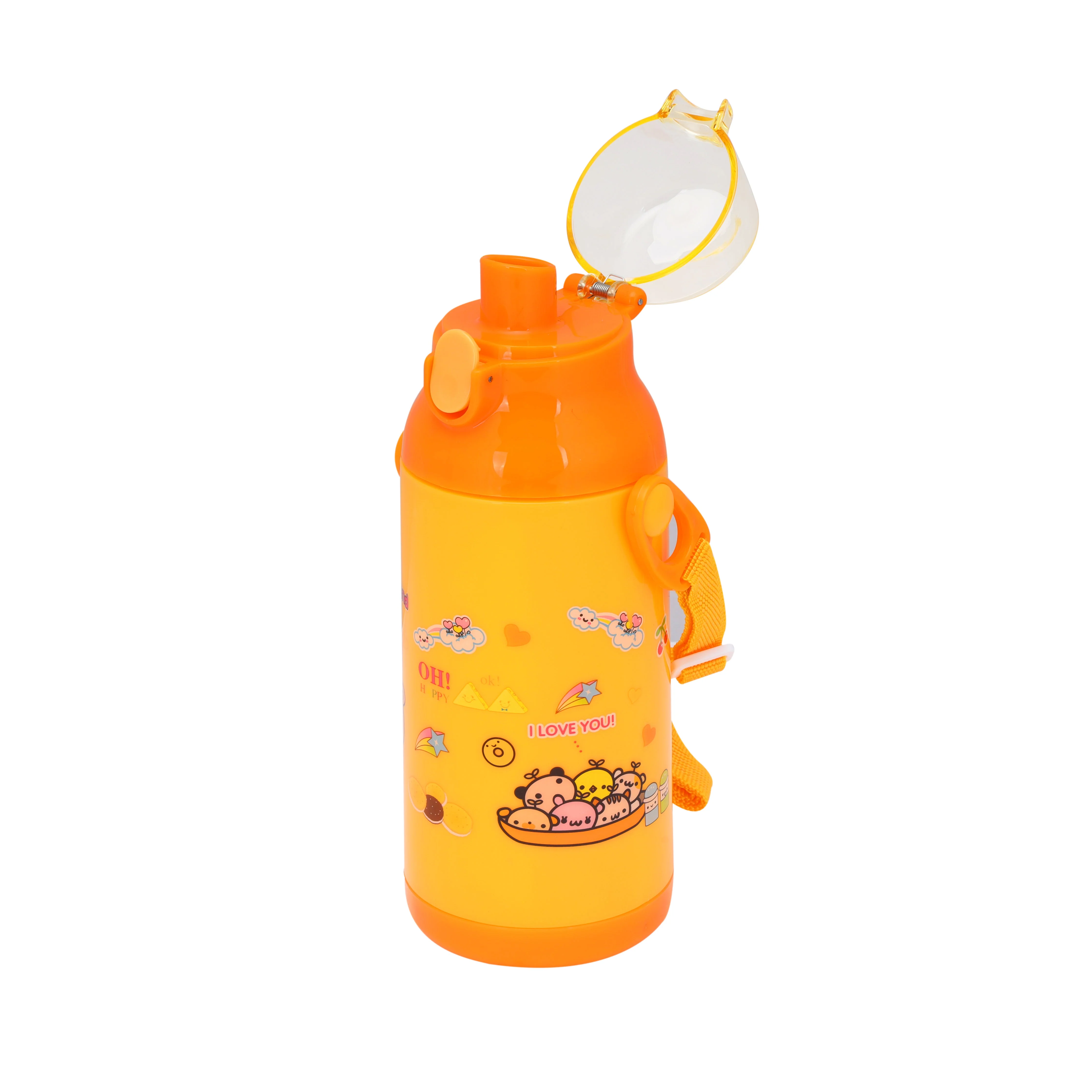 Royalford RF6420YL Kids Water Bottle 350ML | BPA Free | Leakproof Cartoon School Water Bottle with Strap | Durable Children Drinking Bottle for School, Travel & Picnic - Image 4