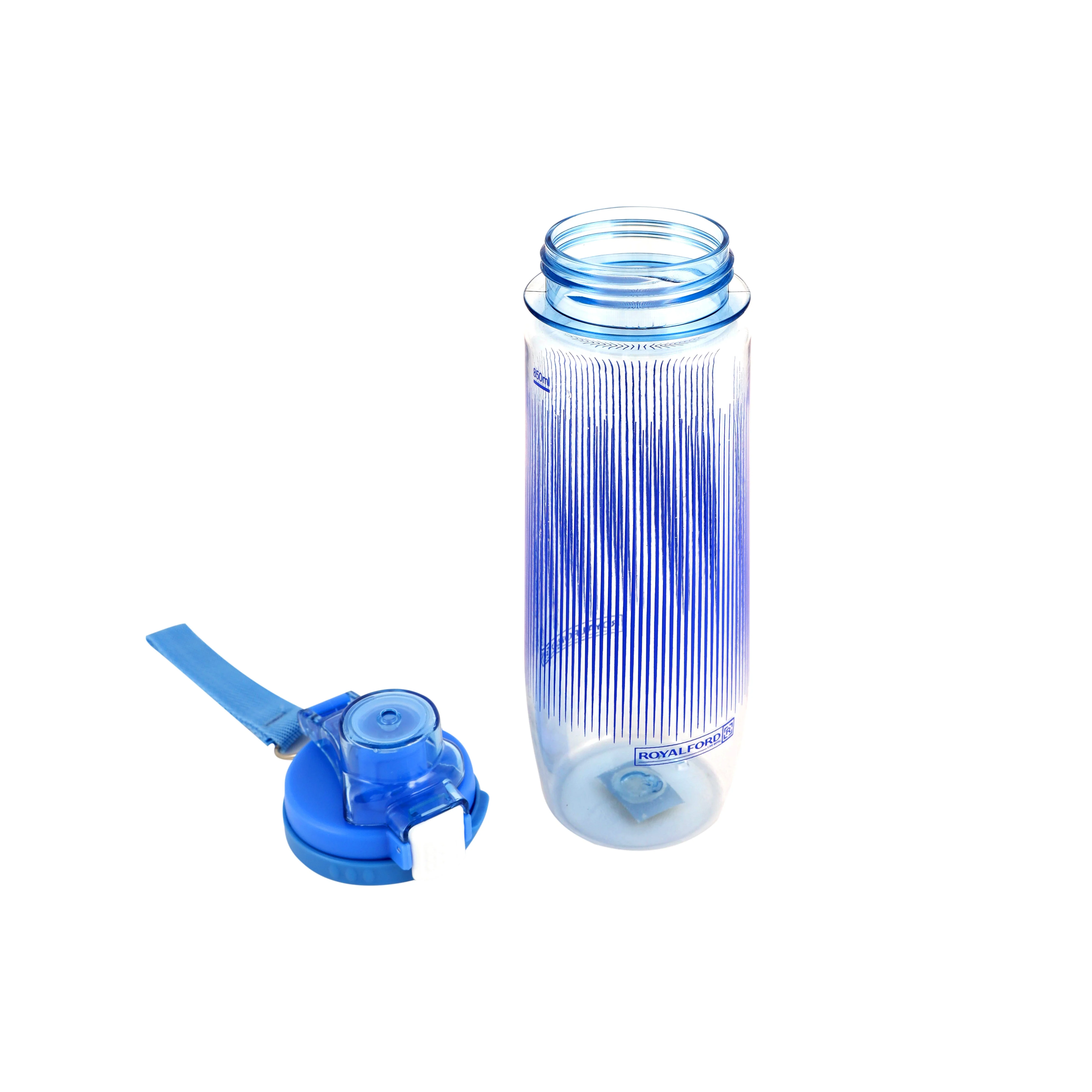 Royalford RF6422BL 850ML BPA Free Water Bottle |Leakproof Reusable Drinking Bottle with Flip Top Lid Carry Strap |Sports Water Bottle for Gym, School, Office & Travel Use - Image 3