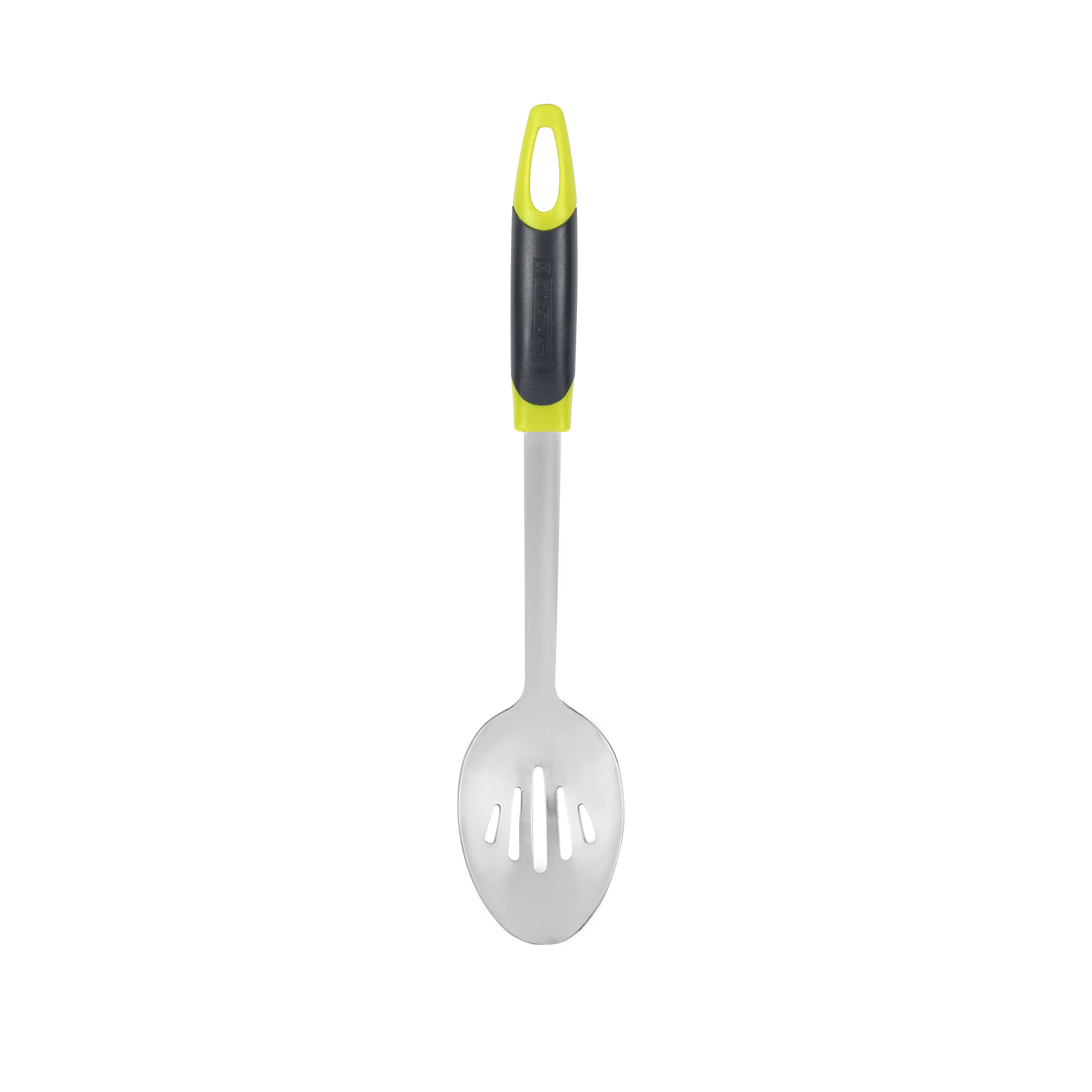 Royalford RF8912 Stainless Steel Slotted Spoon | Ergonomic ABS Handle | Durable Dishwasher Safe Cooking Spoon for Frying, Draining, Serving and Everyday Kitchen Use