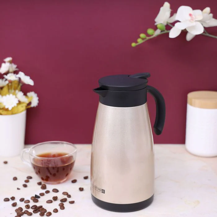 Royalford RF9700 1.2L Coffee Pot - Portable Heat Insulated Thermos for Keeping Hot/Cold Vacuum Insulation | Stainless Steel Inner Pot | Coffee, Hot Water, Tea, Beverage | Ideal for Commercial & Outings - Image 6