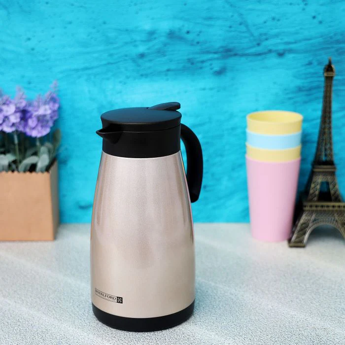 Royalford RF9701 1.5L Coffee Pot - Portable Heat Insulated Thermos for Keeping Hot/Cold Vacuum Insulation | Stainless Steel Inner Pot | Coffee, Hot Water, Tea, Beverage | Ideal for Commercial & Outings - Image 6