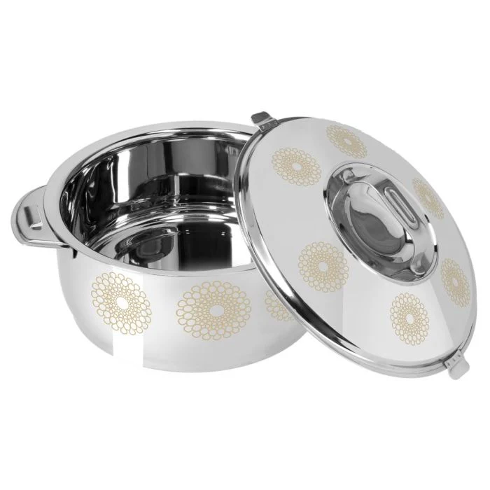 Royalford RF9712 Salwa Double Wall Stainless Steel Hot Pot 2000ML - Portable Extra Deep Hot Pot | Serving Dishes with Lids | Twist Lock | Hot Food Storage & Warmers Pots| Storage Saver for Everyday Use - Image 3