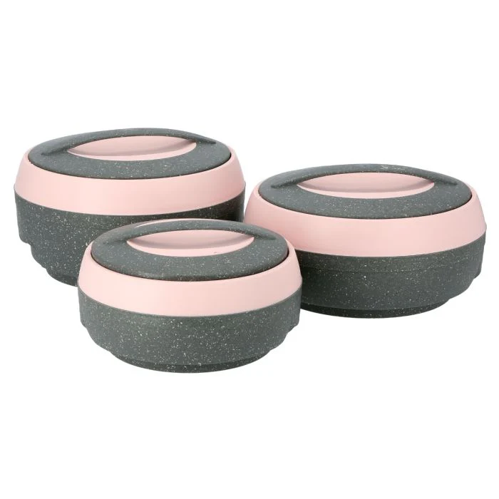 Royalford RF9731 3Pcs 1.5L, 2.5L & 3.5L Cosmos Insulated Casserole | Super PU Insulation Hot Pot with Stainless Steel Inner Casing | Dishwasher Safe | Serving Dishes with Lids | Hot Food Storage Container & Warmers - Image 3