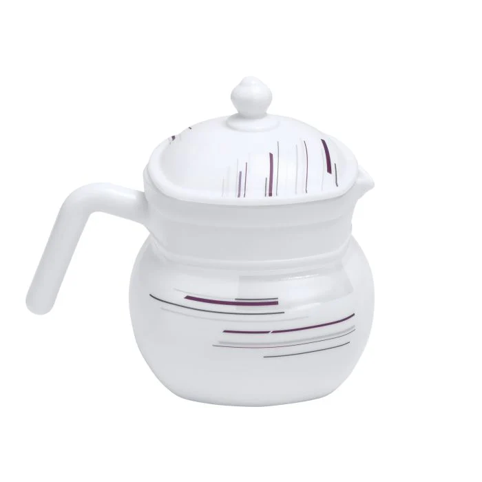 Royalford RF9759 97Pcs Opal Ware Dinner Set - Floral Design Plates, Bowls, Spoons, Cup & Saucer Tea Pot | Comfortable Handling | Ideal for Everyday Use, Family Get- Together, Restaurant, Banquet (Purple Design) - Image 5