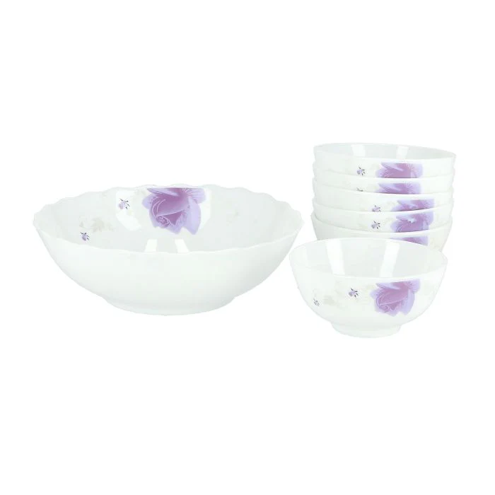 Royalford RF9858 7 Pcs Mixing Bowl - Premium Opalware Bowl Set - Nesting Food Storage Container Bowls | Microwave Freezer & Dishwasher Safe | Salad Serving Storing Food Casseroles - 8" & 4.5" - Image 4