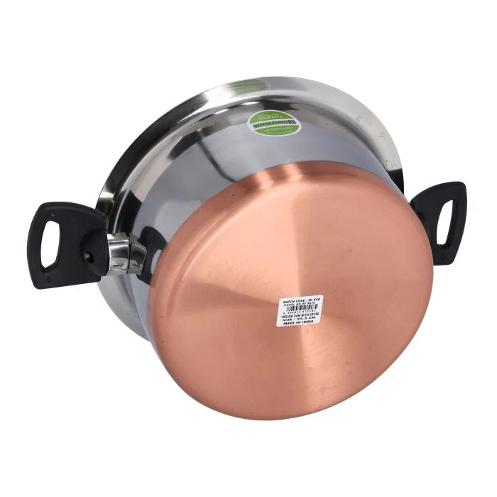 Stainless Steel Casserole, 23cm Copper Bottom Pot, RF9975 | Perfect for Soups, Stews | Large Cooking Stockpot with Cool Touch Handles & Lid for Family Size Cooking - Image 4