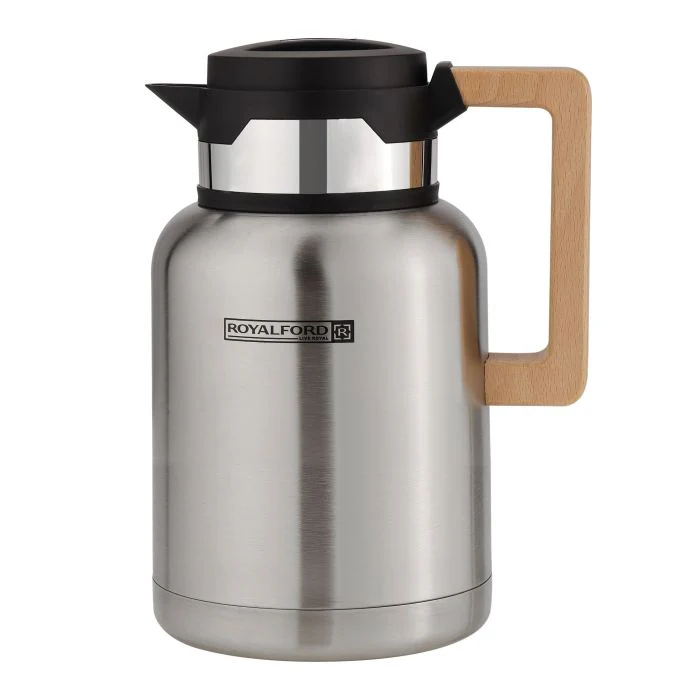Stainless Steel Vacuum Jug with Wooden Handle, 1.5L, RF10171 | Thermal Insulated Airpot | Keep Drinks Hot & Cold up to Hours | Portable & Leak Proof Thermal Flask - Image 7
