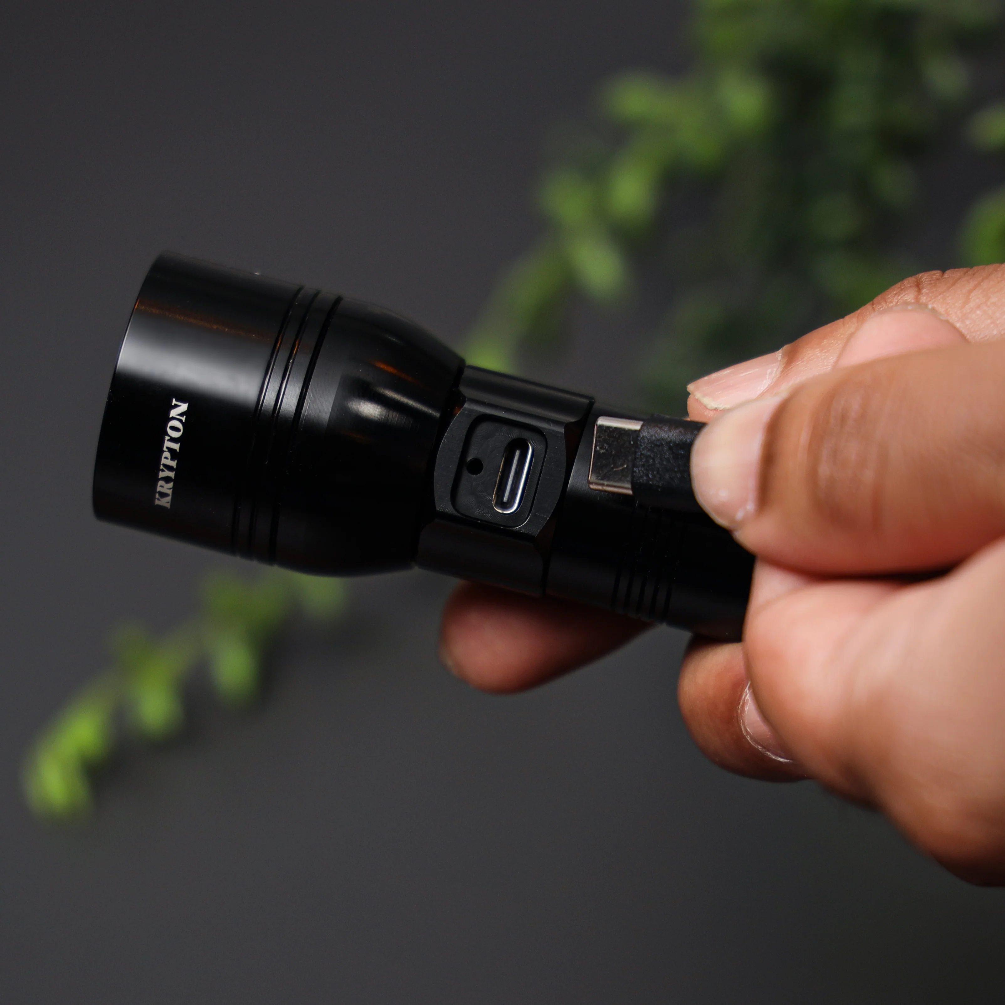 Zoomable KNFL5438 LED Flashlight | 5W high-power LED with 4000mAh rechargeable battery| Type-C fast charging, long-range aluminum torch ideal for camping and emergencies| - Image 3